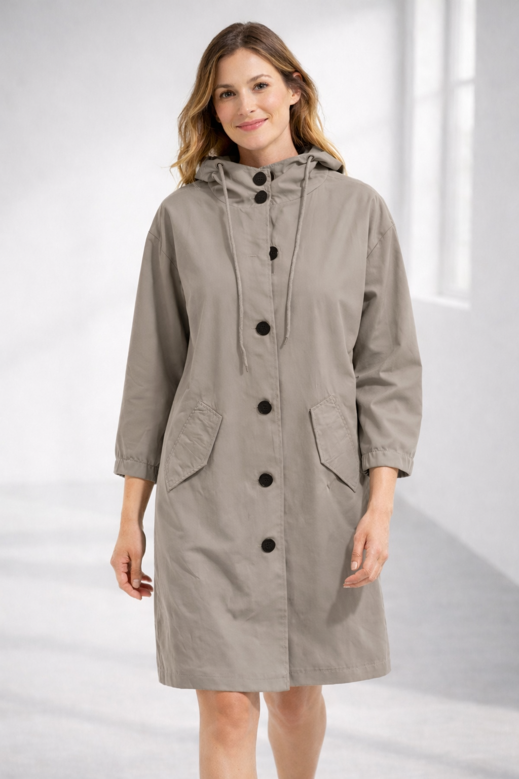 Women's Mid-Length Hoodie Jacket | Casual Outerwear - 4
