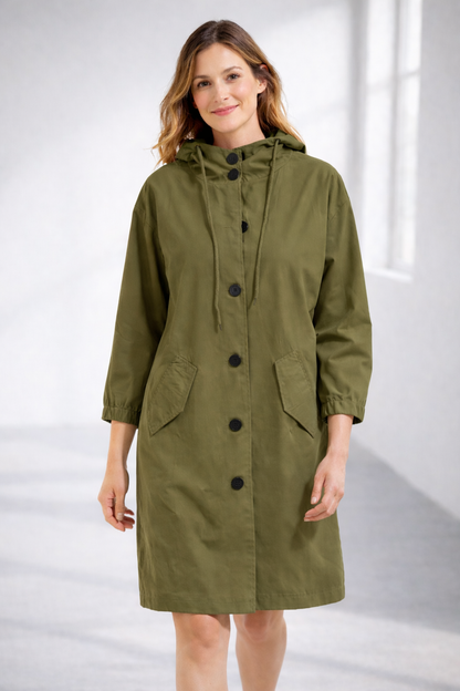 Women's Mid-Length Hoodie Jacket | Casual Outerwear - 5
