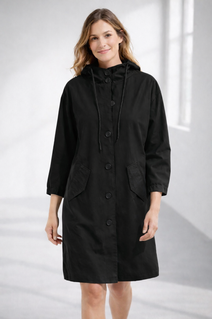 Women's Mid-Length Hoodie Jacket | Casual Outerwear - 6