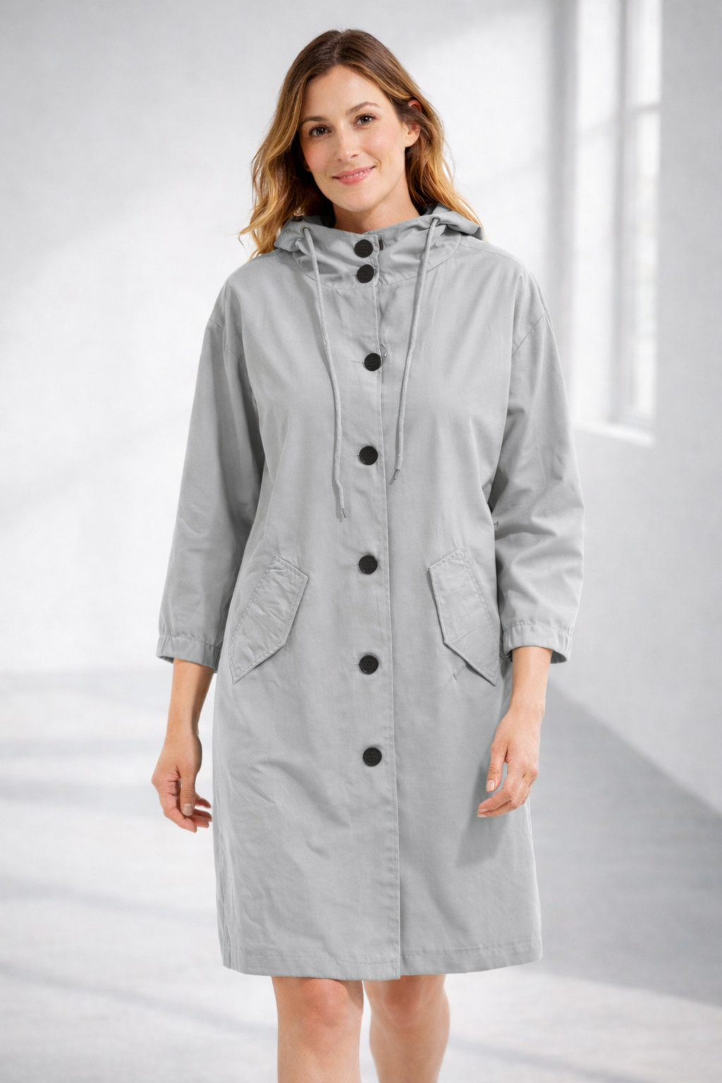 Women's Mid-Length Hoodie Jacket | Casual Outerwear - 7