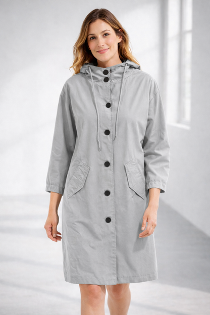 Women's Mid-Length Hoodie Jacket | Casual Outerwear - 7