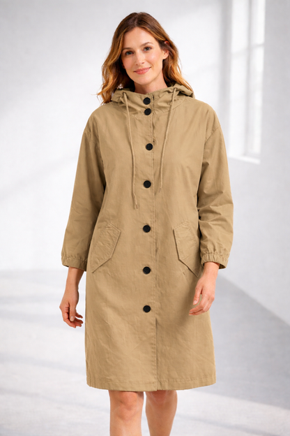 Women's Mid-Length Hoodie Jacket | Casual Outerwear - 8