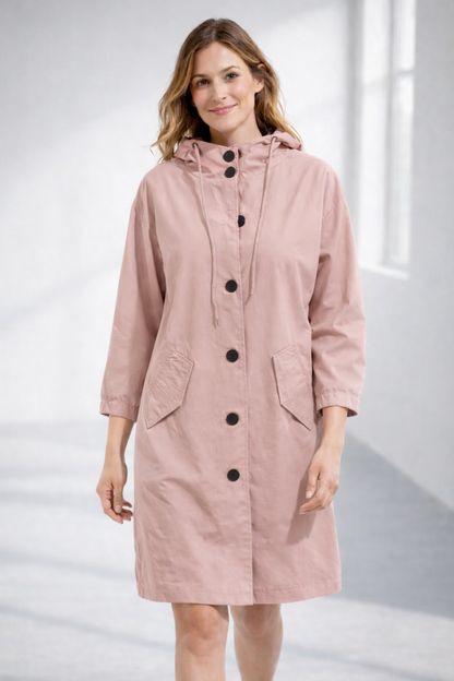 Women's Mid-Length Hoodie Jacket | Casual Outerwear - 10
