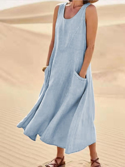 Women's Relaxed Fit Maxi Dress with Pockets | Casual Dress - 5