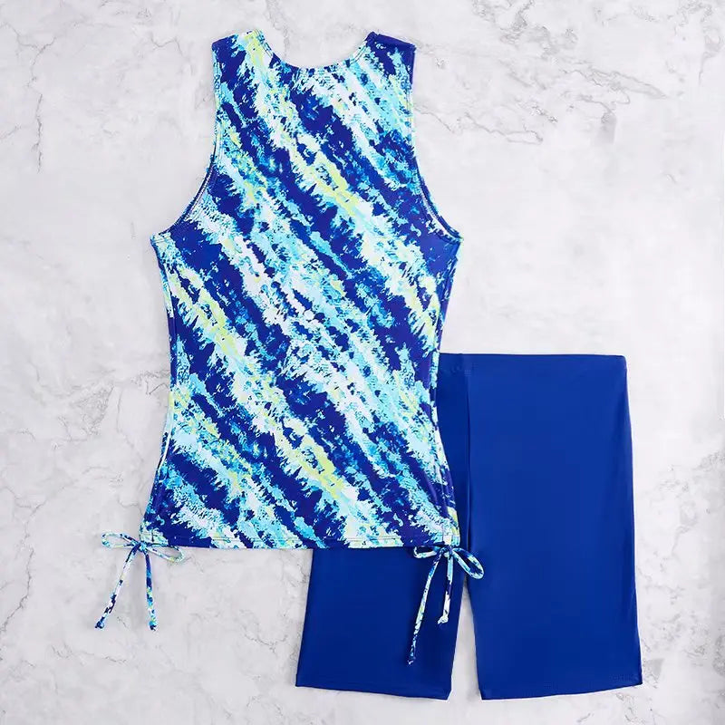 Women's Tankini Set with Knee-Length Shorts | Swimwear - 4
