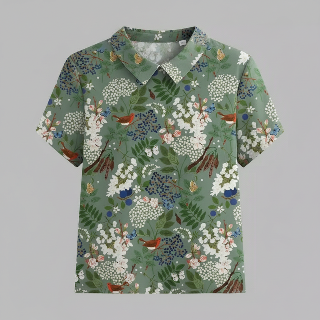 Women's Vintage Floral Blouse | Casual Fashion - 15