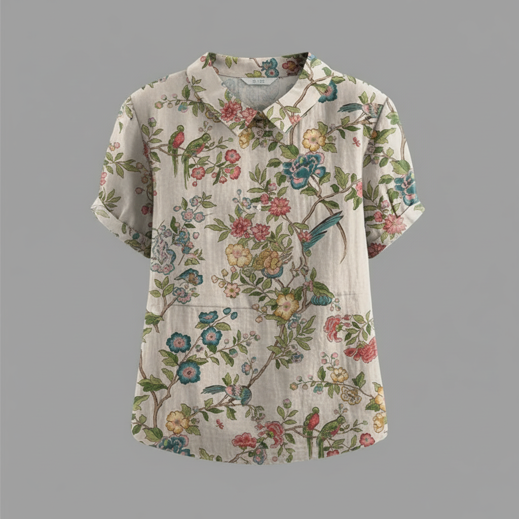 Women's Vintage Floral Blouse | Casual Fashion - 10