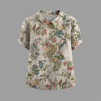 Women's Vintage Floral Blouse | Casual Fashion - 10