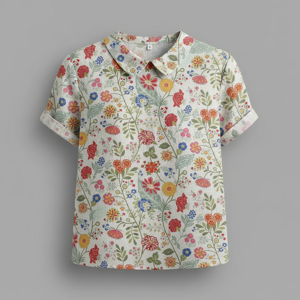 Women's Vintage Floral Blouse | Casual Fashion - 12