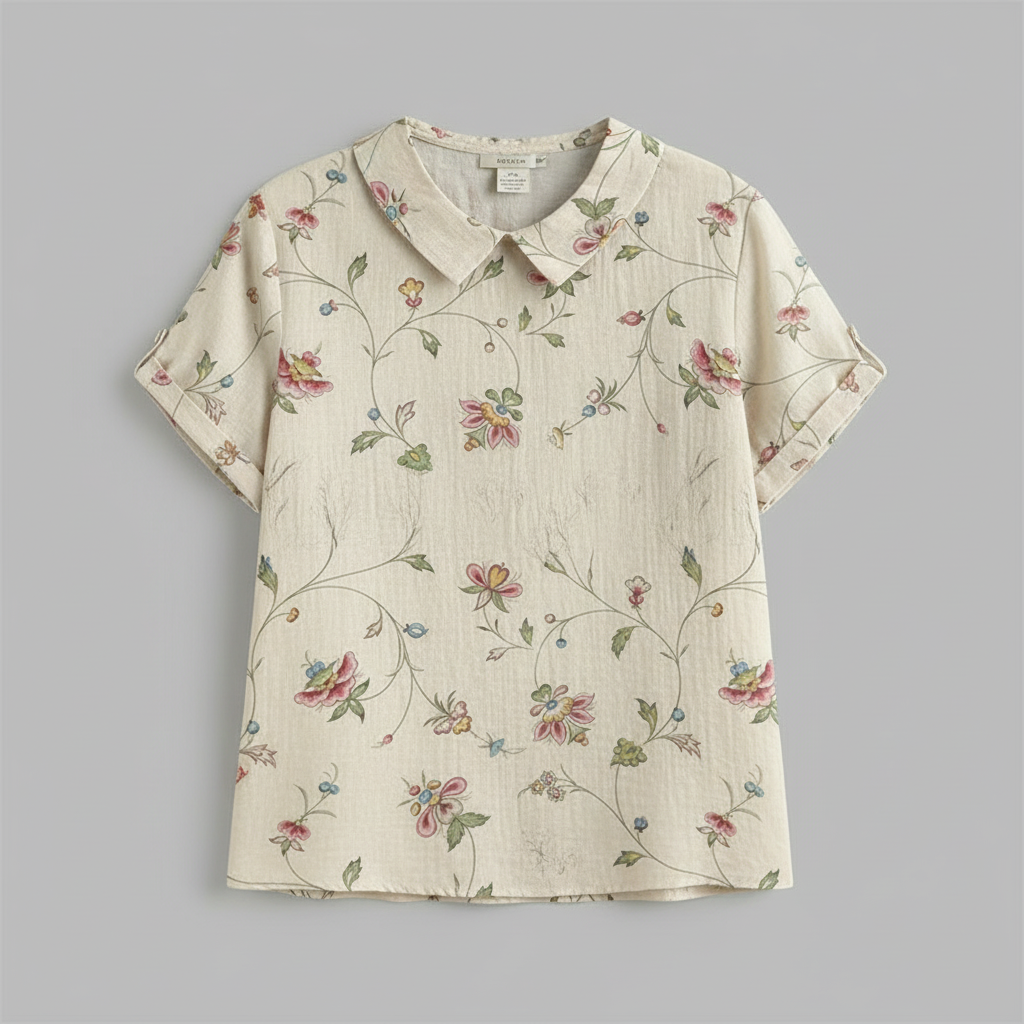 Women's Vintage Floral Blouse | Casual Fashion - 11