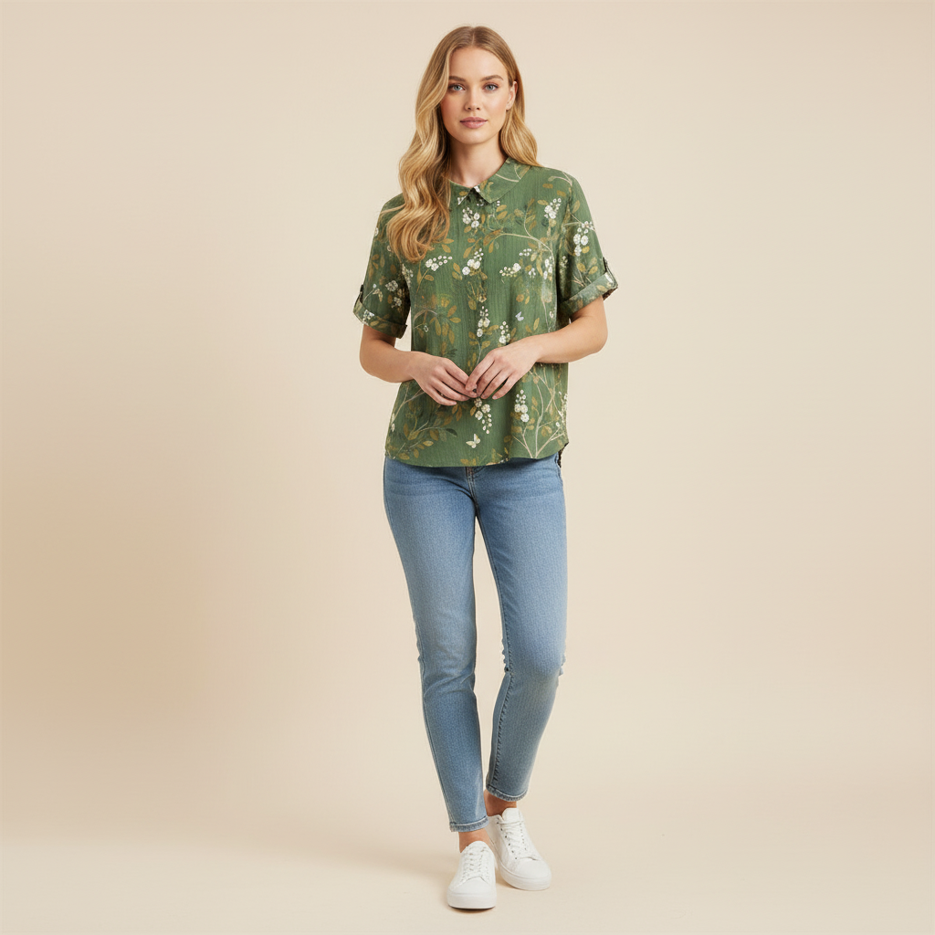 Women's Vintage Floral Blouse | Casual Fashion - 2