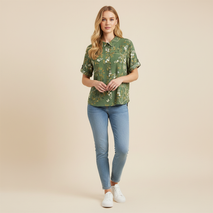 Women's Vintage Floral Blouse | Casual Fashion - 2