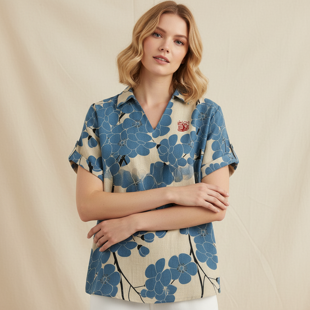 Women's Vintage Floral Blouse | Casual Fashion - 3