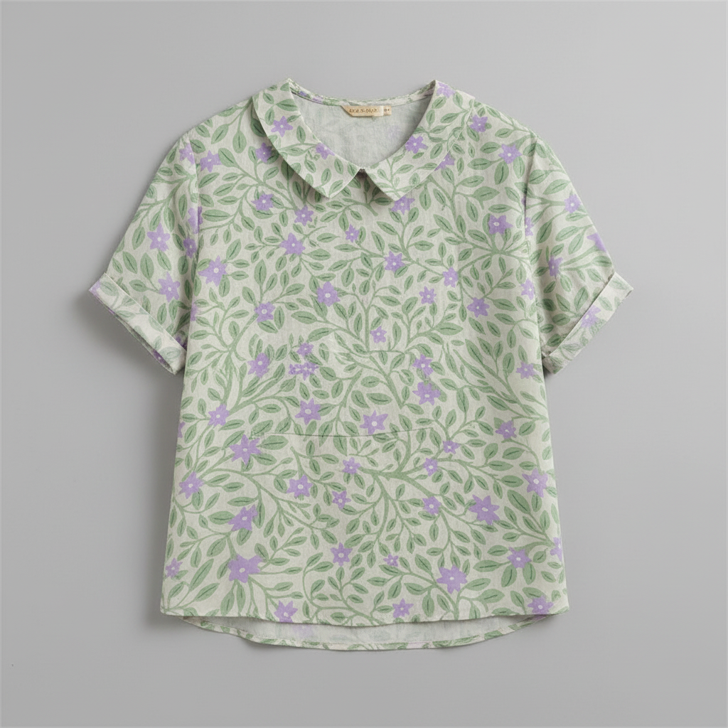Women's Vintage Floral Blouse | Casual Fashion - 7