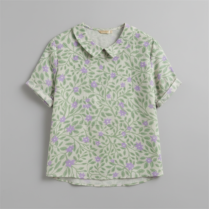 Women's Vintage Floral Blouse | Casual Fashion - 7