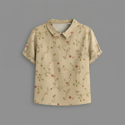 Women's Vintage Floral Blouse | Casual Fashion - 8