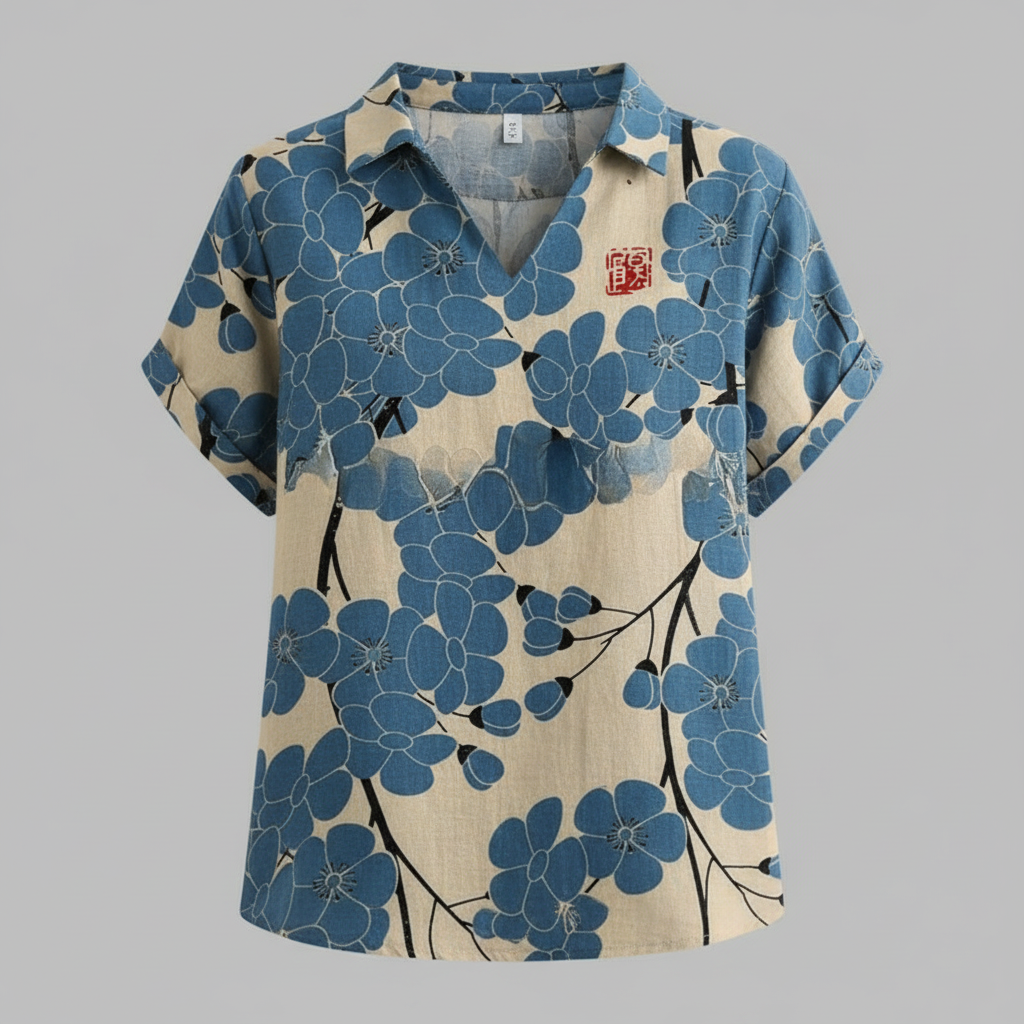 Women's Vintage Floral Blouse | Casual Fashion - 14