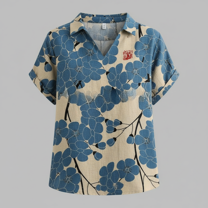 Women's Vintage Floral Blouse | Casual Fashion - 14