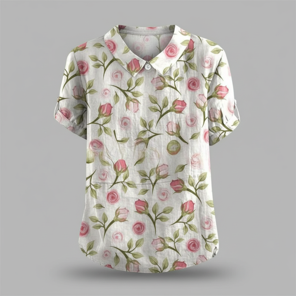 Women's Vintage Floral Blouse | Casual Fashion - 9