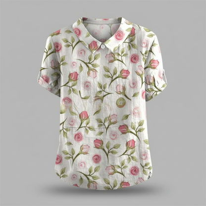 Women's Vintage Floral Blouse | Casual Fashion - 9