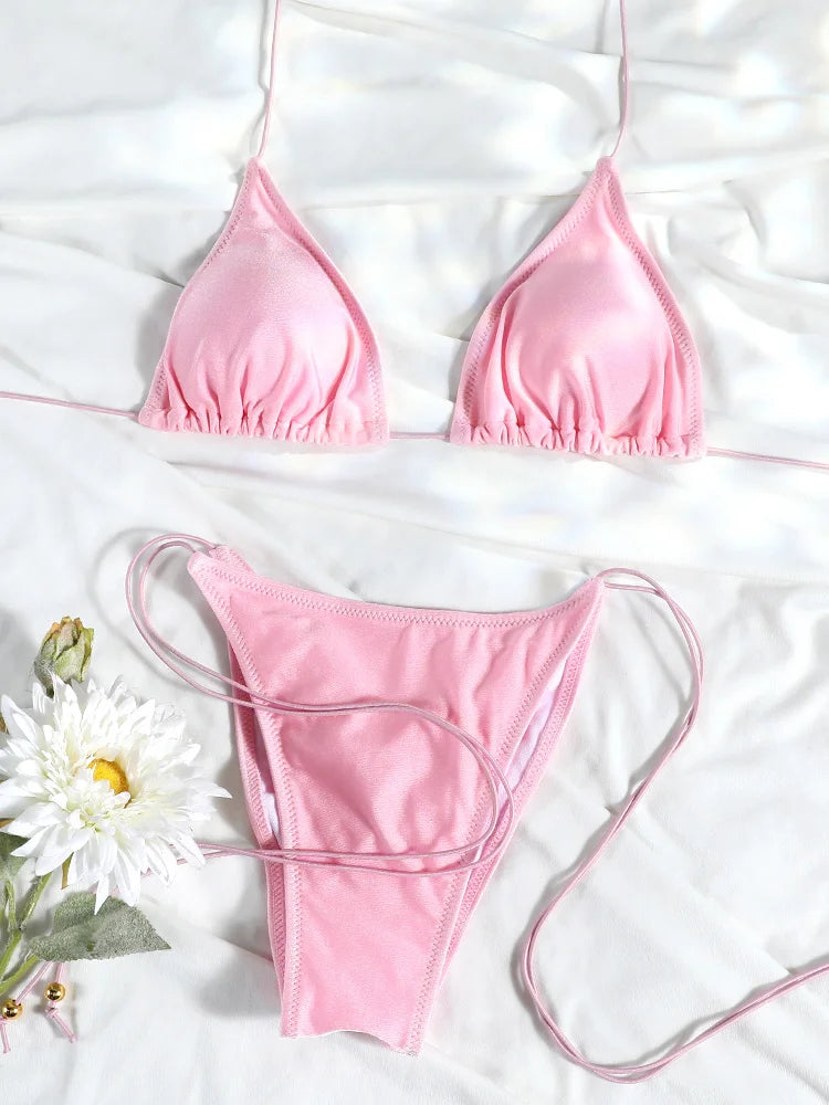 Triangle Mini Bikini Set | Women's Swimwear - 8