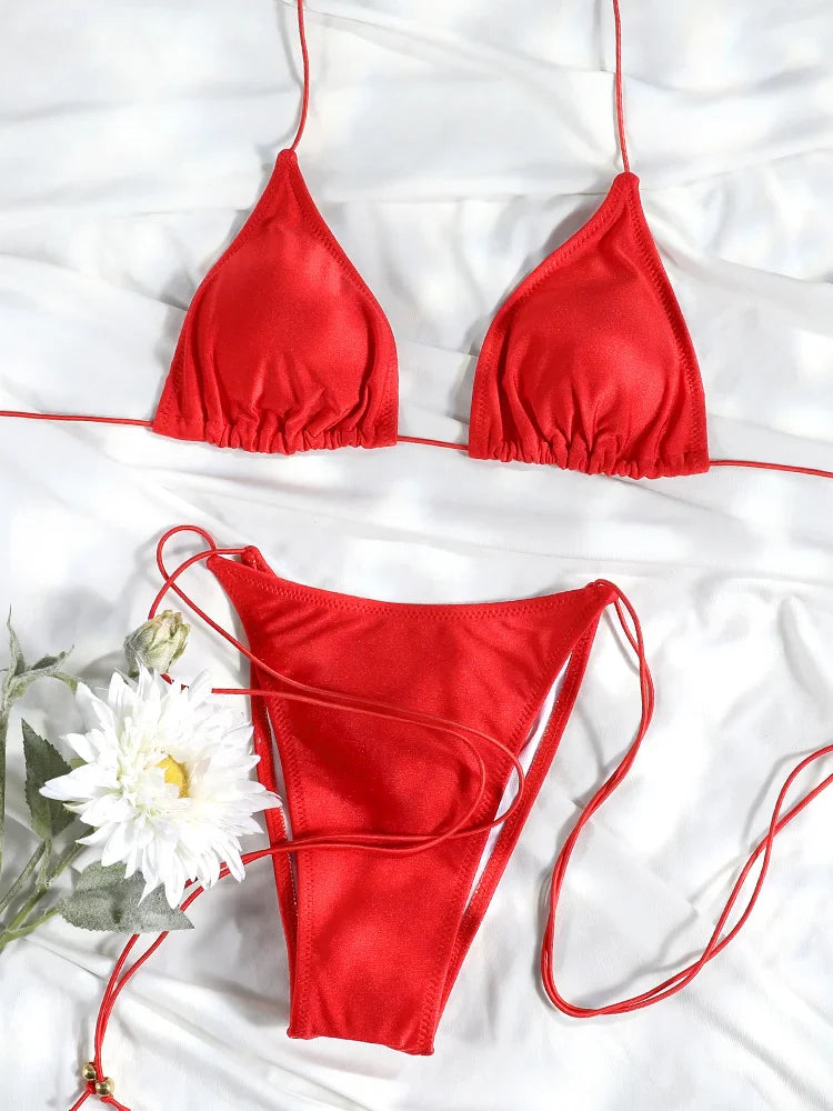 Triangle Mini Bikini Set | Women's Swimwear - 10
