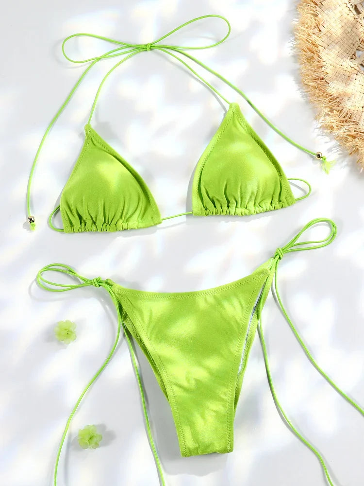 Triangle Mini Bikini Set | Women's Swimwear - 7