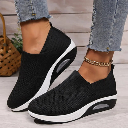 White Slip-On Women's Sneakers | Comfortable Casual Footwear - 1