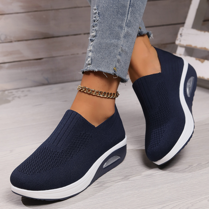 White Slip-On Women's Sneakers | Comfortable Casual Footwear - 4