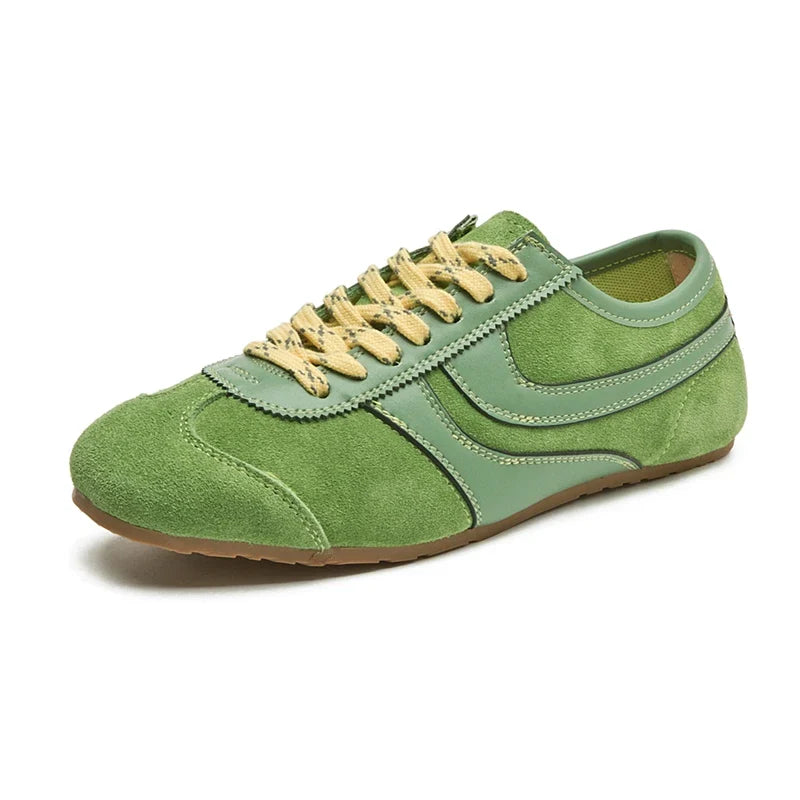 Women's Leather Sneakers | Retro Classic White Casual Shoes - 2