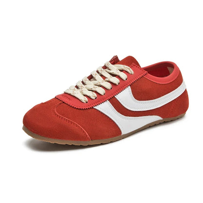 Women's Leather Sneakers | Retro Classic White Casual Shoes - 4