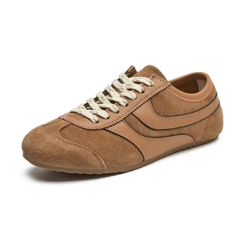 Women's Leather Sneakers | Retro Classic White Casual Shoes - 6