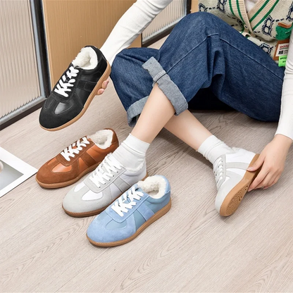 White Leather Sneakers Women | Flat Casual Shoes - 5