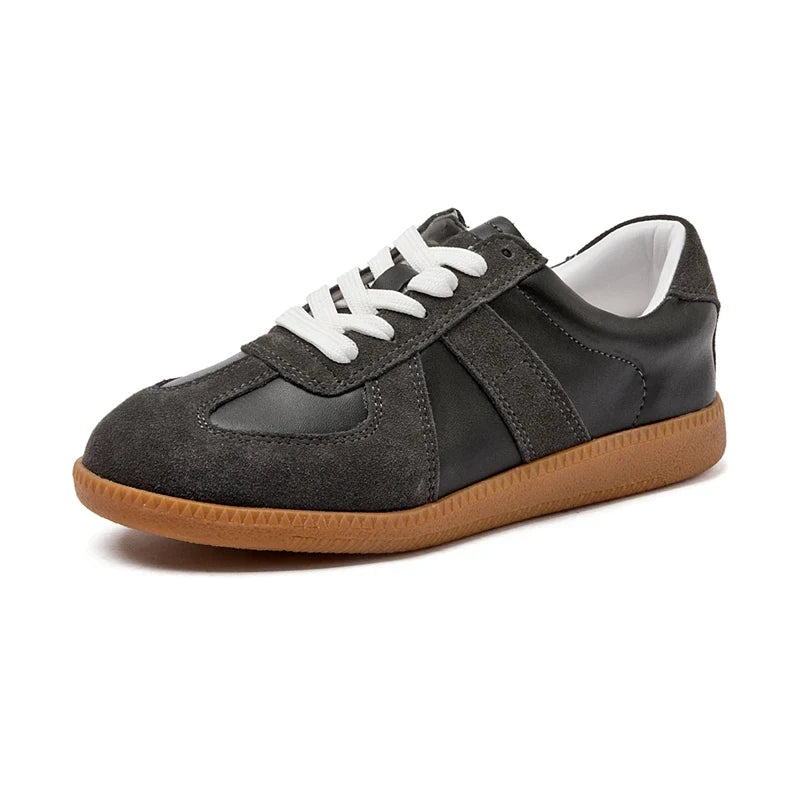 White Leather Sneakers Women | Flat Casual Shoes - 6