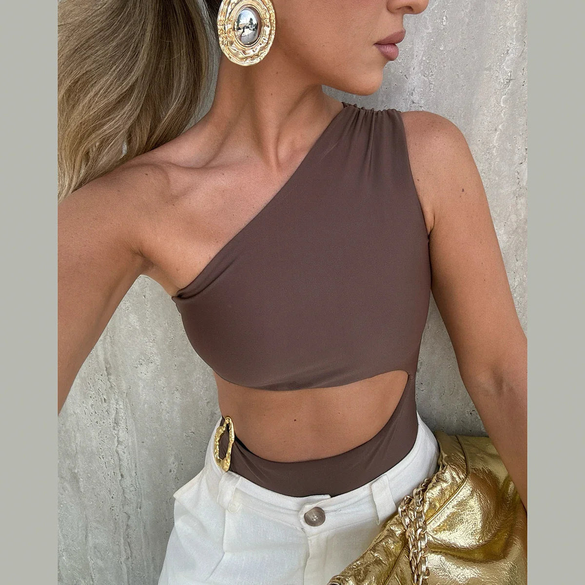One-Shoulder High Waist Monokini | Women's Swimsuit - 7