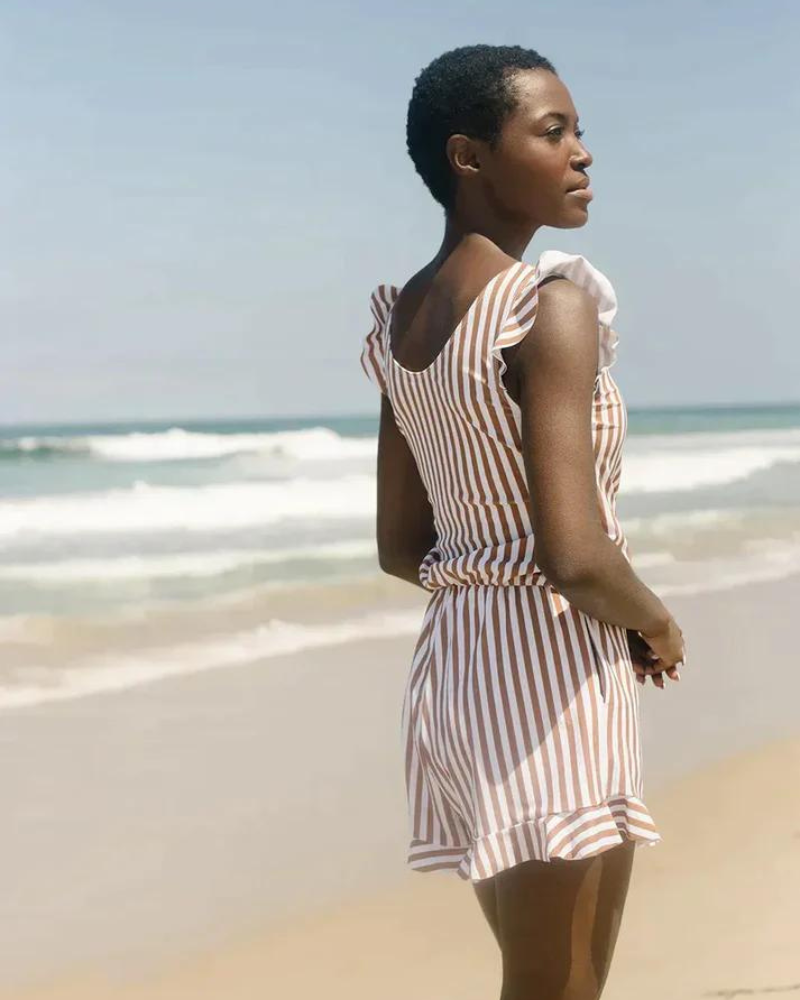Women's V-Neck One-Piece Swimsuit | Swimwear - 4