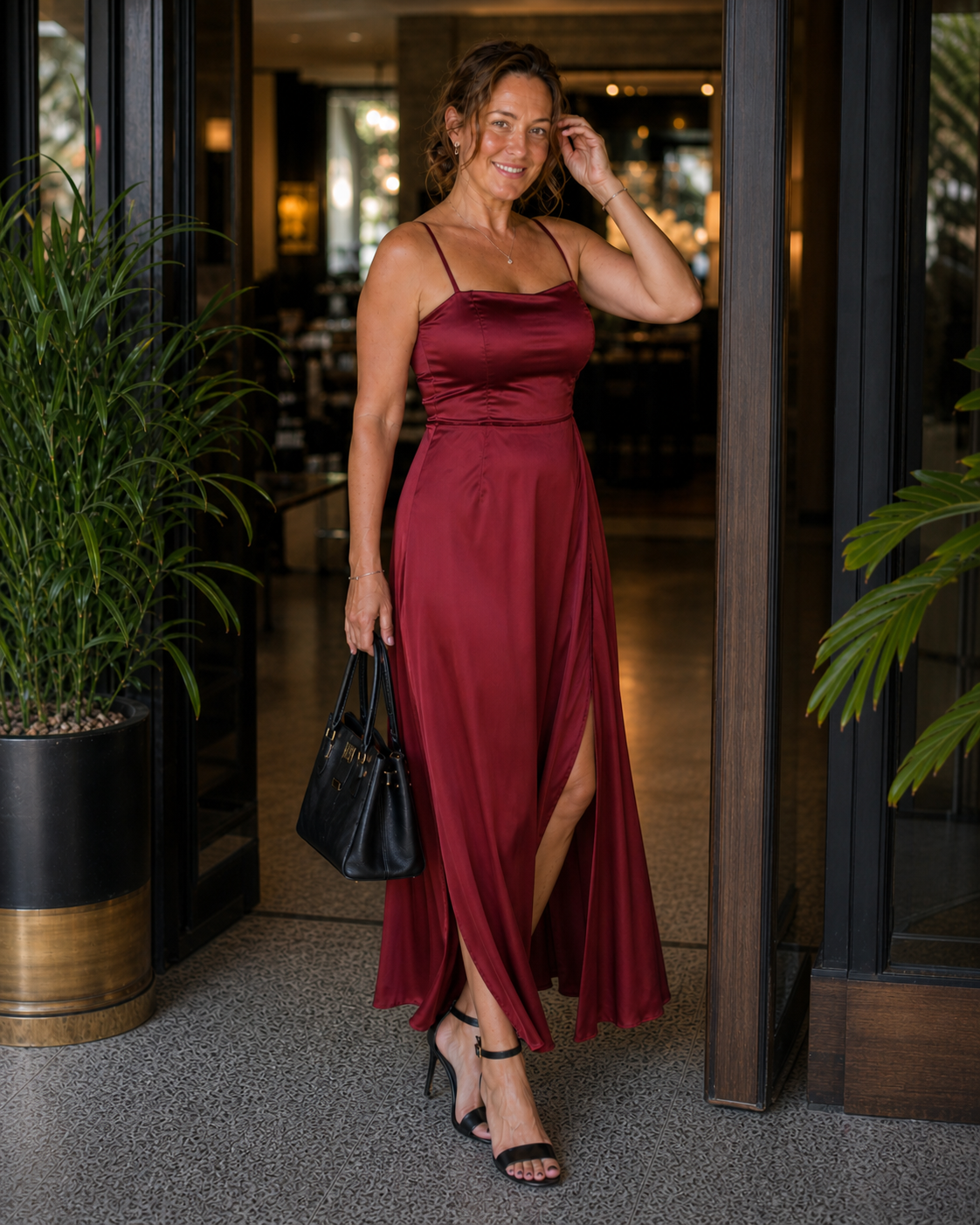 Elegant Women's Dress with Front Slit | Women's Fashion - 3