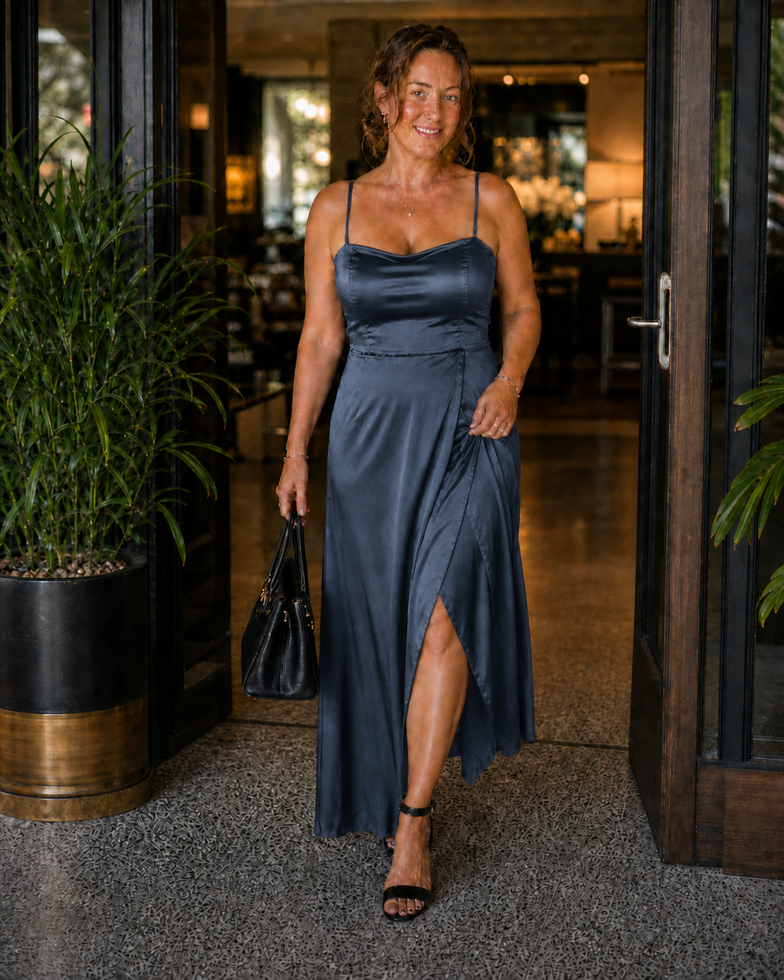 Elegant Women's Dress with Front Slit | Women's Fashion - 5