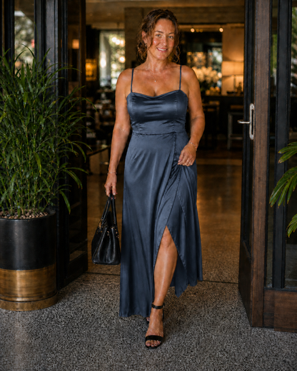 Elegant Women's Dress with Front Slit | Women's Fashion - 5