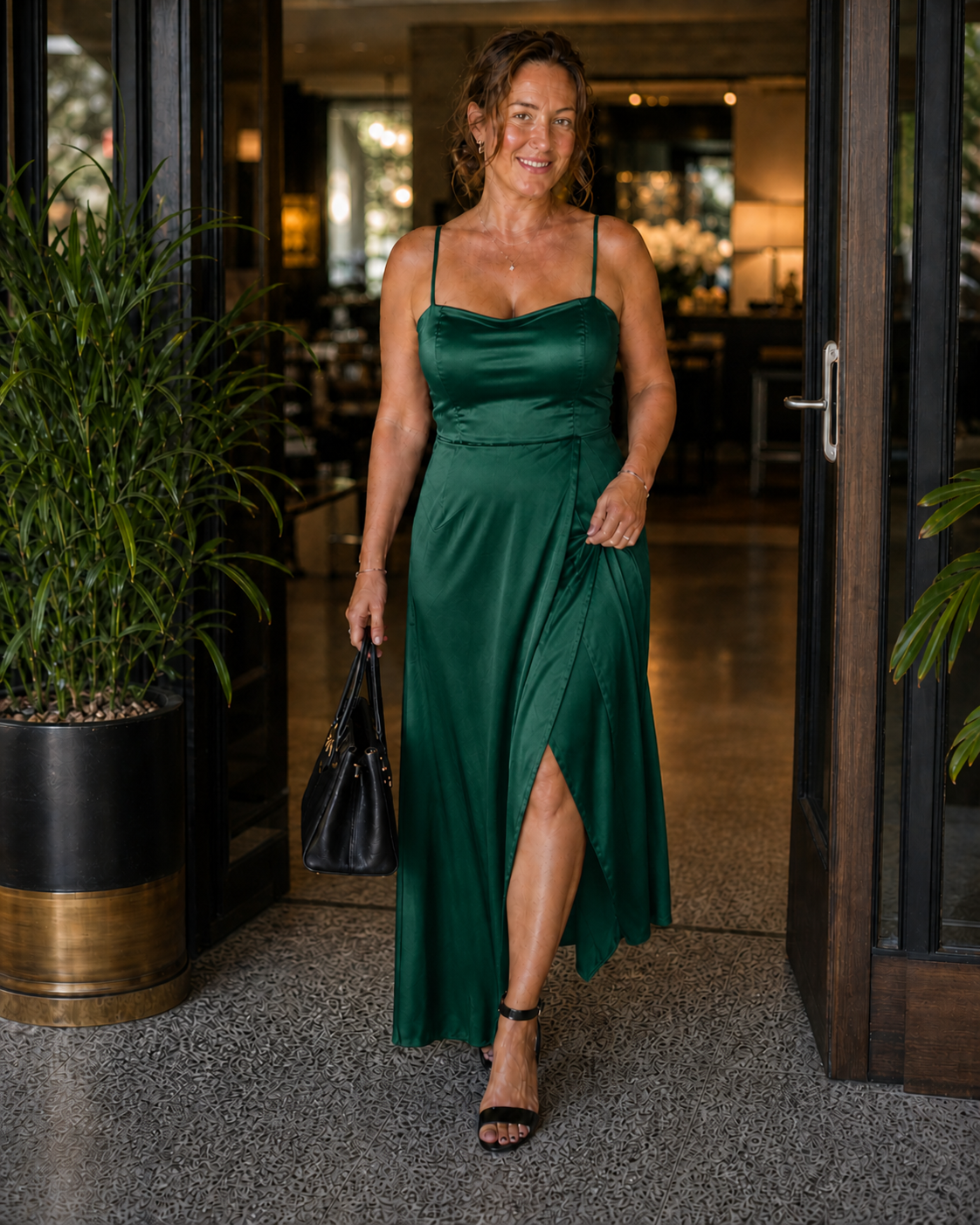 Elegant Women's Dress with Front Slit | Women's Fashion - 6