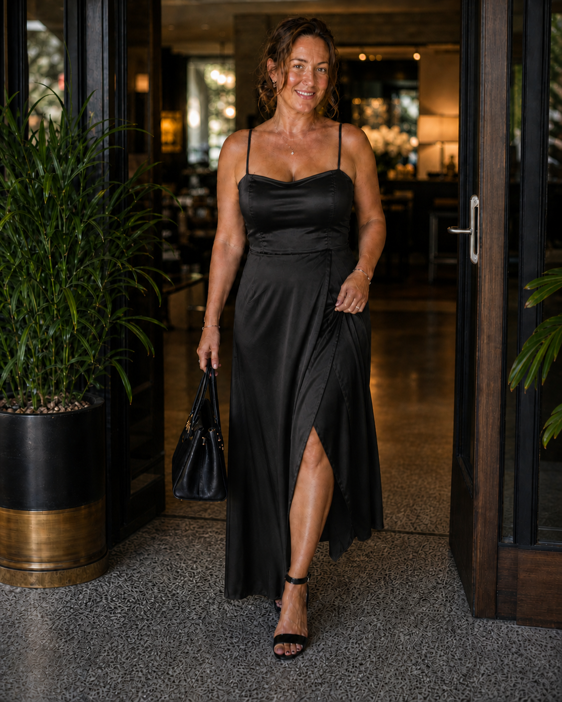 Elegant Women's Dress with Front Slit | Women's Fashion - 10