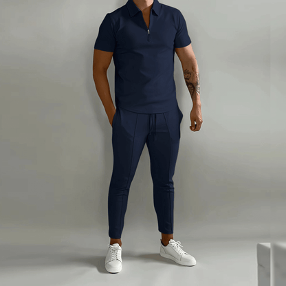 Men's Polo Shirt and Pants Set | Smart Casual Outfit - 1