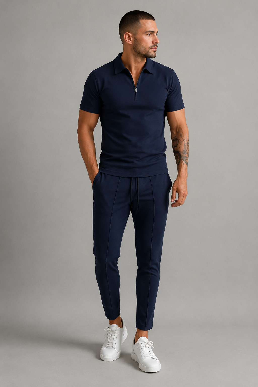 Men's Polo Shirt and Pants Set | Smart Casual Outfit - 2