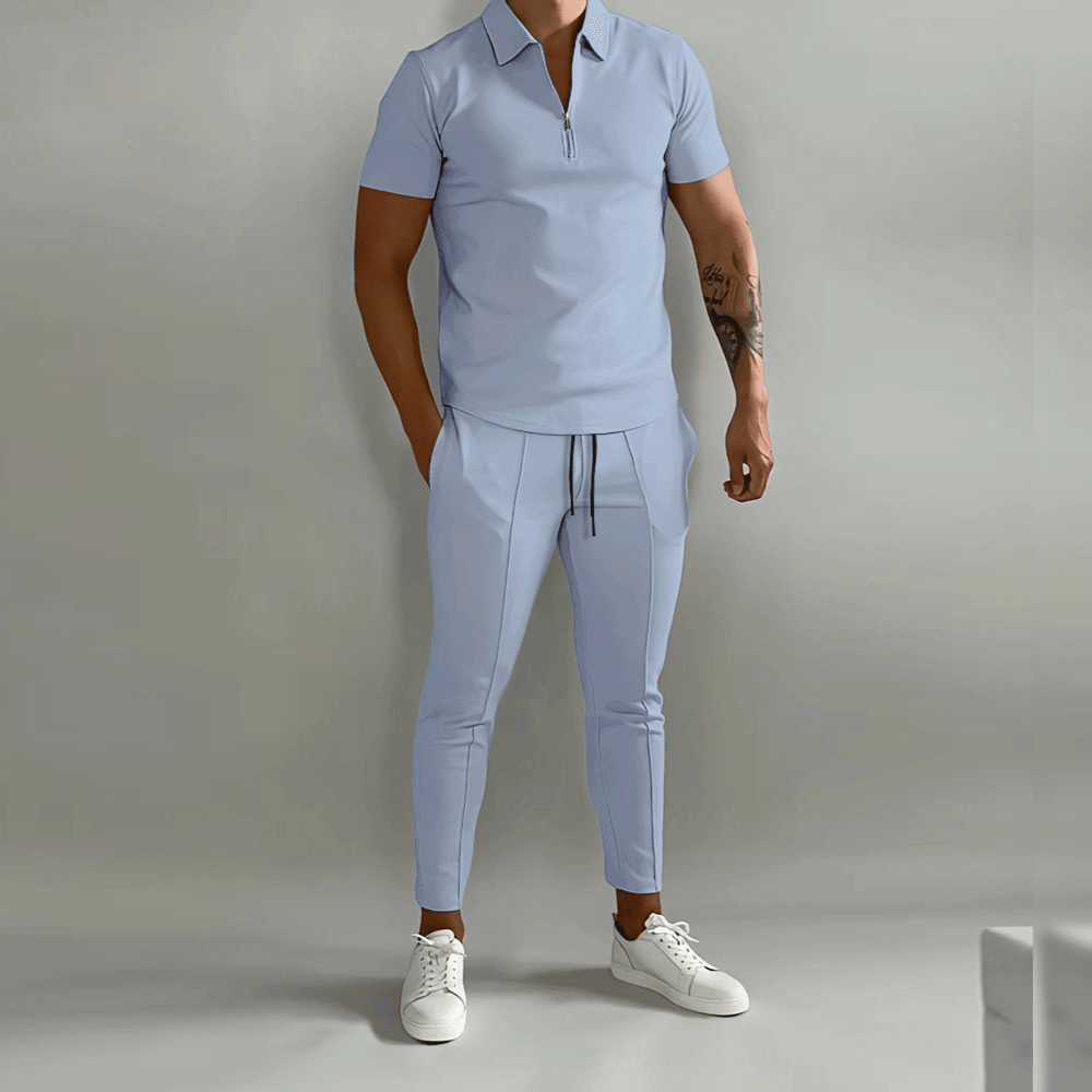 Men's Polo Shirt and Pants Set | Smart Casual Outfit - 3