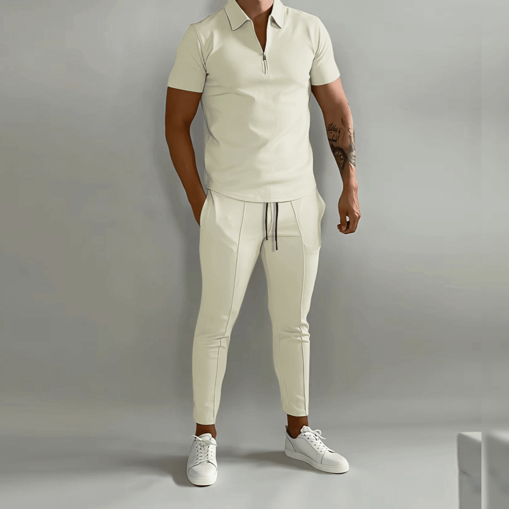 Men's Polo Shirt and Pants Set | Smart Casual Outfit - 4