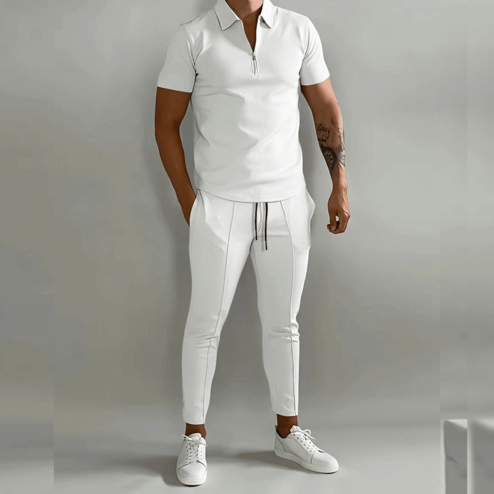 Men's Polo Shirt and Pants Set | Smart Casual Outfit - 6