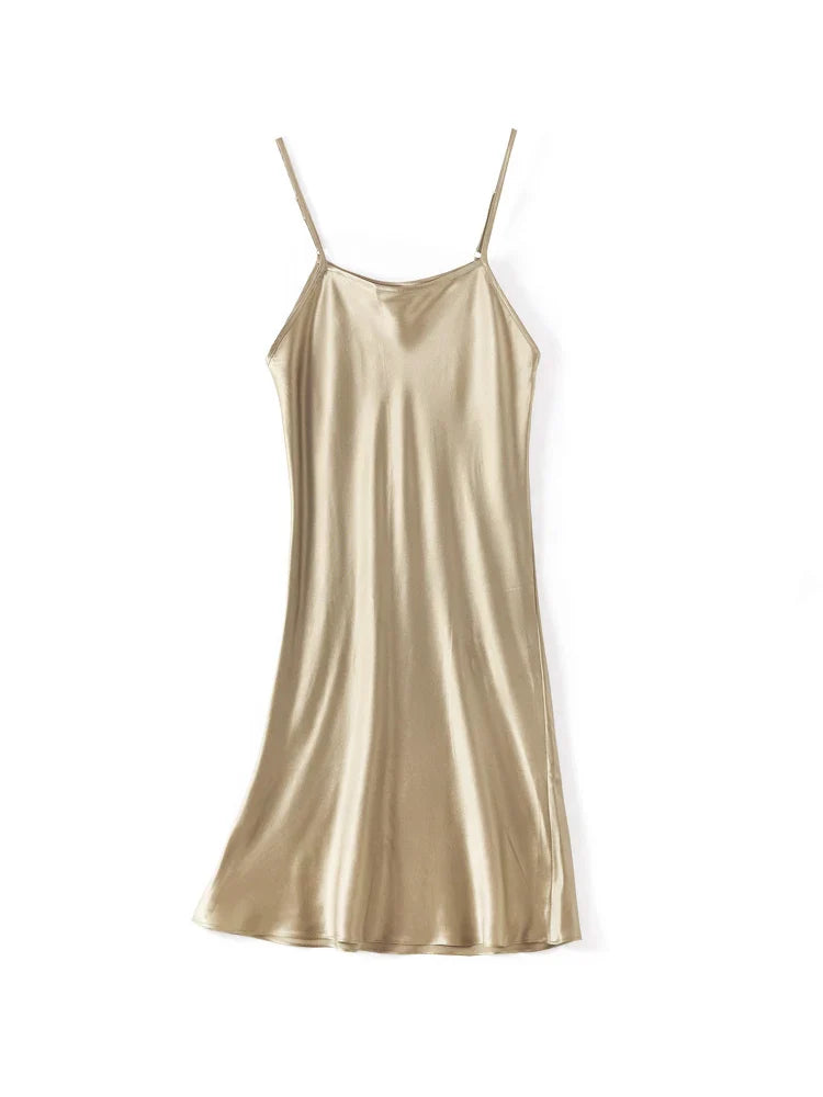 Silk Mini Dress | Women's Sleeveless Summer Dress - 11