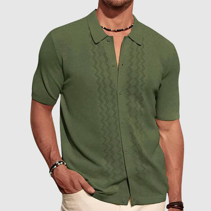Men's Summer Knit Shirt | Short Sleeve T-Shirt - 1