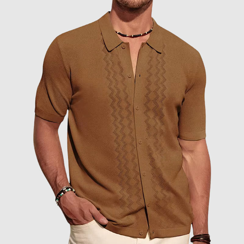 Men's Summer Knit Shirt | Short Sleeve T-Shirt - 2