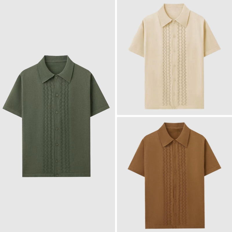 Men's Summer Knit Shirt | Short Sleeve T-Shirt - 4